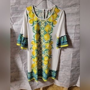 Harlow & Rose Size‎ L Textured Lemon Dress